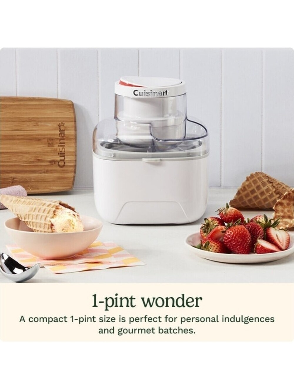 Cuisinart Wonder 1-Pint Ice Cream Maker ICE-M10LN Yellow New